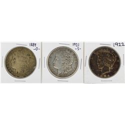 Lot of (3) $1 Silver Dollar Coins