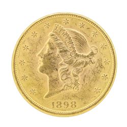 1898 $20 Liberty Head Double Eagle Gold Coin