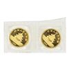 Image 2 : Lot of (2) 1986 1/20 oz. Gold Panda Coins Original Sealed Package