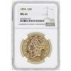 Image 1 : 1894 $20 Liberty Head Double Eagle Gold Coin NGC MS61