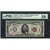 Image 1 : 1934A $5 Hawaii Federal Reserve WWII Emergency Note PMG Choice About Unc. 58EPQ