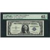 Image 1 : 1935E $1 Silver Certificate STAR Note Fr.1614* PMG Gem Uncirculated 65EPQ