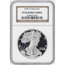 1995-P $1 American Silver Eagle Coin NGC PF69 Ultra Cameo
