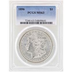 1896 $1 Morgan Silver Dollar Coin PCGS MS63