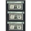 Image 1 : Lot of (3) Consecutive 1935C $1 Silver Certificate Notes PMG Choice Uncirculated