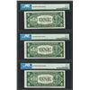 Image 2 : Lot of (3) Consecutive 1935C $1 Silver Certificate Notes PMG Choice Uncirculated