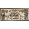 Image 1 : 1800's $5 Canal Bank New Orleans Obsolete Note