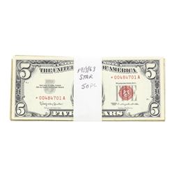 Lot of (50) 1953-63 $5 Legal Tender STAR Notes