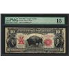 Image 1 : 1901 $10 Bison Legal Tender Note Fr.121 PMG Choice Fine 15
