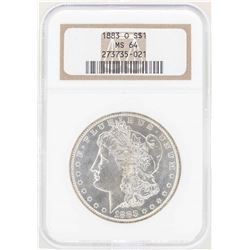 1883-O $1 Morgan Silver Dollar Coin NGC MS64