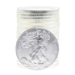 Roll of (20) 2008 $1 American Silver Eagle Brilliant Uncirculated Coins