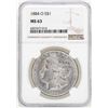 Image 1 : 1884-O $1 Morgan Silver Dollar Coin NGC MS63