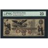 Image 1 : 1852 $1 The Cochituate Bank Obsolete Note PMG Very Fine 25