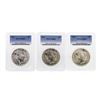 Image 1 : Lot of (3) 1923 $1 Peace Silver Dollar Coins PCGS MS64