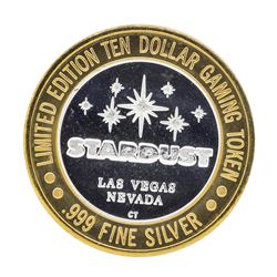 .999 Silver Stardust Resort Las Vegas $10 Casino Gaming Token Limited Edition
