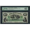 Image 1 : 1872 $10 State of South Carolina Obsolete Note PMG Gem Uncirculated 65EPQ