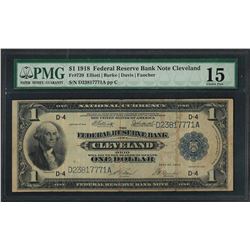 1918 $1 Federal Reserve Bank Note Cleveland Fr.720 PMG Choice Fine 15