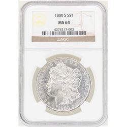 1880-S $1 Morgan Silver Dollar Coin NGC MS64