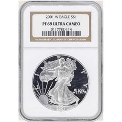 2001-W $1 American Silver Eagle Coin NGC PF69 Ultra Cameo