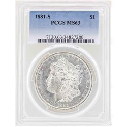 1881-S $1 Morgan Silver Dollar Coin PCGS MS63