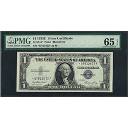 1935E $1 Silver Certificate STAR Note Fr.1614* PMG Gem Uncirculated 65EPQ