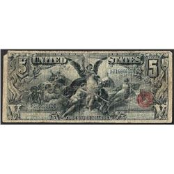 1896 $5 Educational Silver Certificate Note
