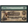 Image 1 : 1862 $100 Confederate States of America Note T-40 PMG Very Fine 30
