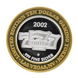 .999 Silver Bally's Las Vegas, Nevada $10 Casino Limited Edition Gaming Token