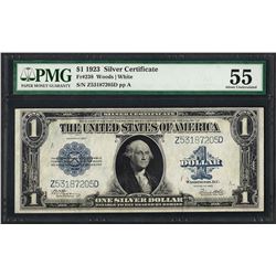 1923 $1 Silver Certificate Note Fr.238 PMG About Uncirculated 55