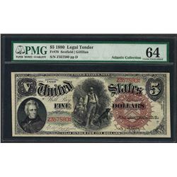 1880 $5 Legal Tender Note Fr.70 PMG Choice Uncirculated 64