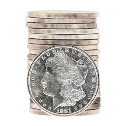 Roll of (20) 1881-S Brilliant Uncirculated Morgan Silver Dollars