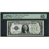 Image 1 : 1928A $1 Funnyback Silver Certificate Note Fr.1601 PMG Gem Uncirculated 65EPQ