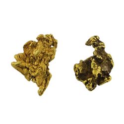Lot of (2) Gold Nuggets 2.71 Grams Total Weight