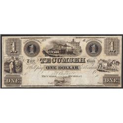 1800's $1 The Tecumseh Bank Obsolete Note