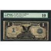 Image 1 : 1899 $1 Black Eagle Silver Certificate STAR Note Fr.236* PMG Very Good 10