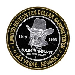 .999 Silver Sam's Town Las Vegas Nevada $10 Casino Limited Edition Gaming Token
