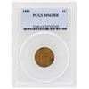 Image 1 : 1881 Indian Head Penny Coin PCGS MS63RB