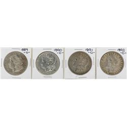 Lot of 1889-O to 1892-O $1 Morgan Silver Dollar Coins