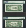 Image 2 : Lot of (2) Consecutive 1935C $1 Silver Certificate Notes PMG Choice Uncirculated