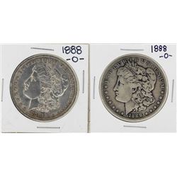 Lot of (2) 1888-O $1 Morgan Silver Dollar Coins