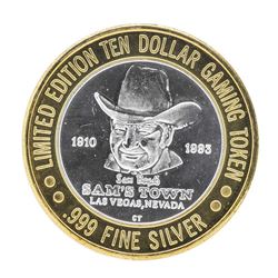 .999 Silver Sam's Town Las Vegas $10 Limited Edition Casino Gaming Token