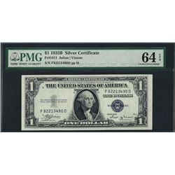 1935B $1 Silver Certificate Note Fr.1611 PMG Choice Uncirculated 64EPQ