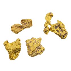 Lot of (4) Australian Gold Nuggets 2.66 Grams Total Weight