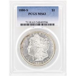 1880-S $1 Morgan Silver Dollar Coin PCGS MS63