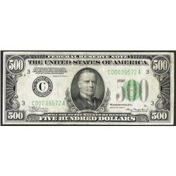 1934A $500 Federal Reserve Note Philadelphia