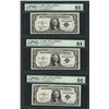 Image 1 : Lot of (3) Consecutive 1935C $1 Silver Certificate Notes PMG Choice Uncirculated