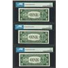 Image 2 : Lot of (3) Consecutive 1935C $1 Silver Certificate Notes PMG Choice Uncirculated