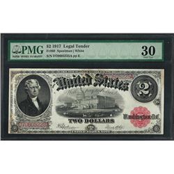 1917 $2 Legal Tender Note Fr.60 PMG Very Fine 30EPQ