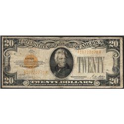 1928 $20 Gold Certificate Note