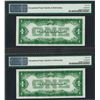 Image 2 : Lot of (2) Consecutive 1928B $1 Silver Certificate Notes PMG Choice Uncirculated